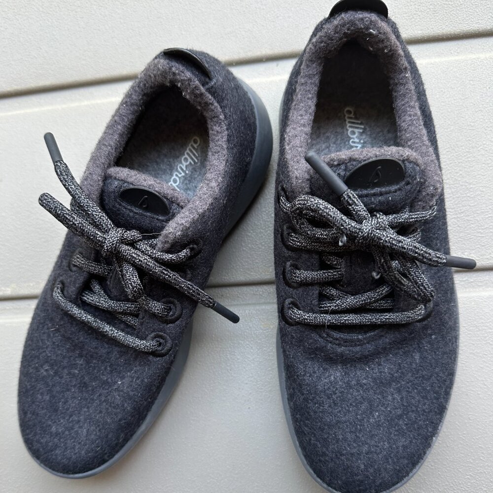 Allbirds Mizzle Runners US Women's Size 6 Gray NZ Merino Wool upper Rubber sole